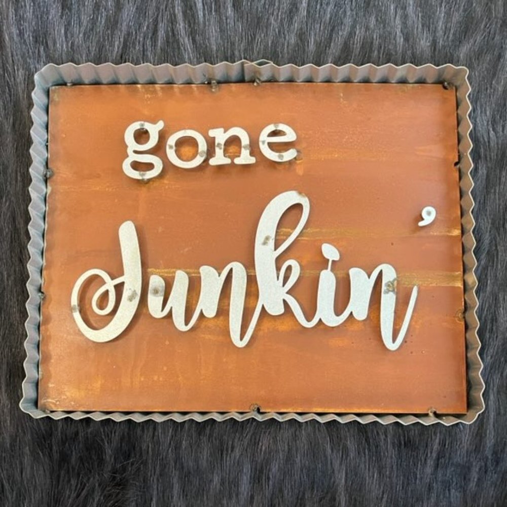 Round Top Collection "Gone Junkin" Metal Wall Decor